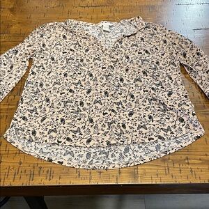 H&M Black and Light Pink Long Sleeve Top